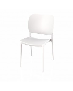 Sedia in polipropilene colore bianco design elegante Orbita