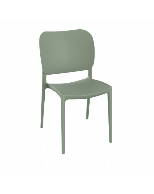 Sedia in polipropilene colore verde menta design elegante Orbita