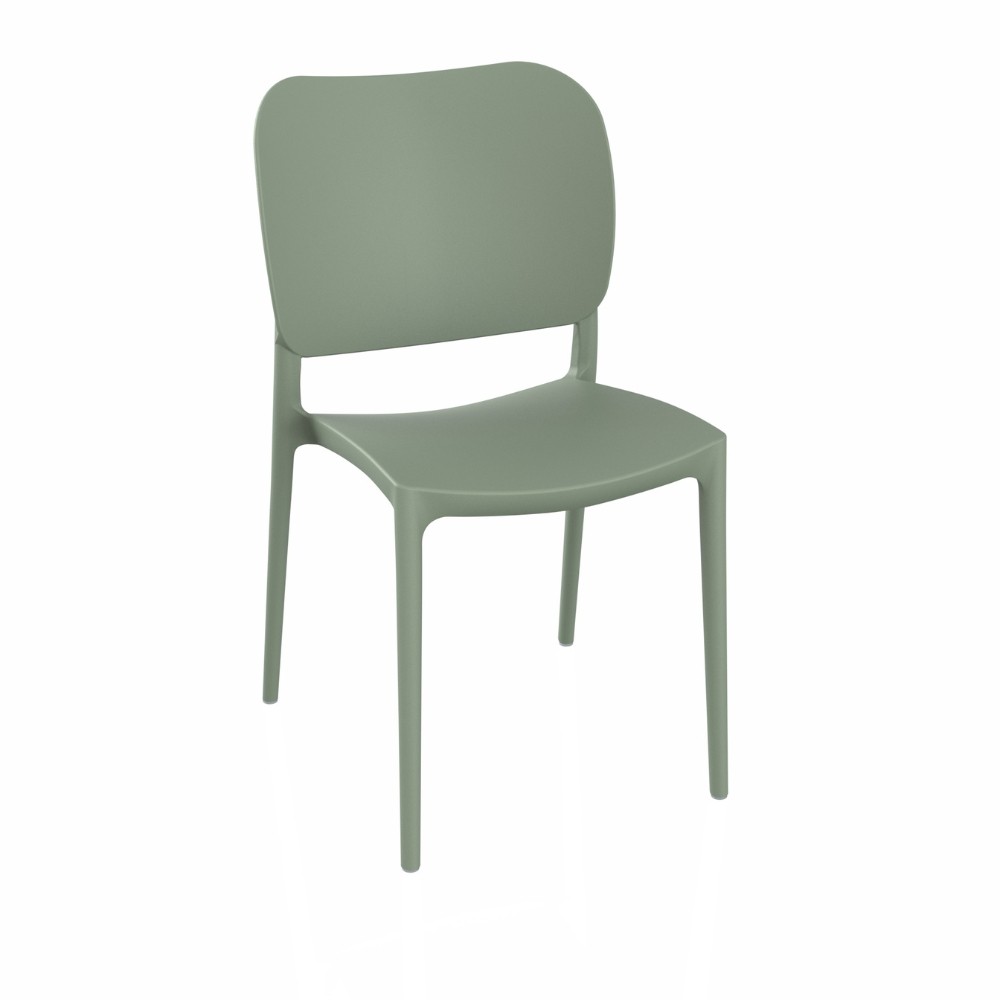 Sedia in polipropilene colore verde menta design elegante Orbita