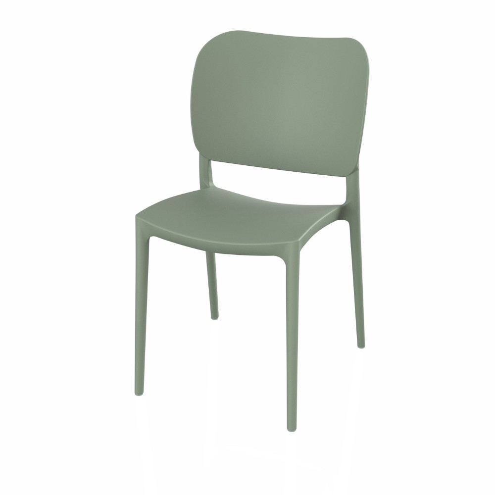 Sedia in polipropilene colore verde menta design elegante Orbita