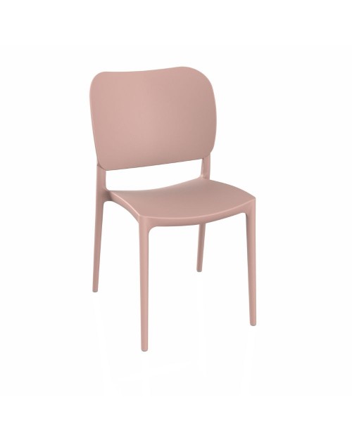 Sedia in polipropilene colore rosa antico design elegante Orbita