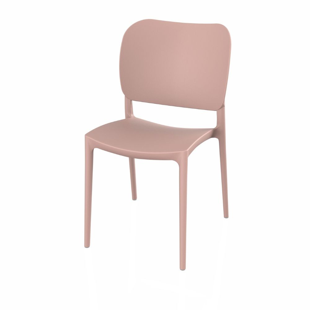 Sedia in polipropilene colore rosa antico design elegante Orbita