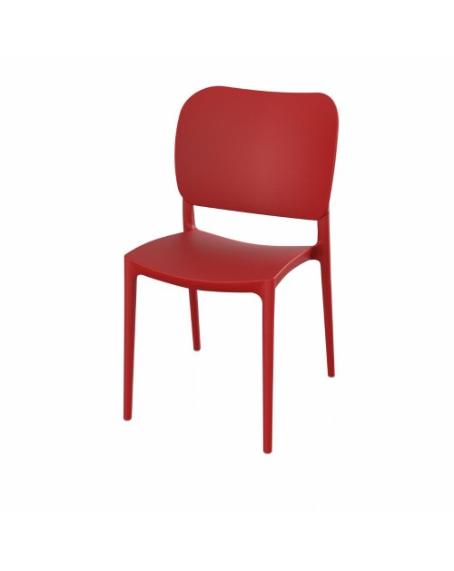 Sedia in polipropilene colore rosso design elegante Orbita