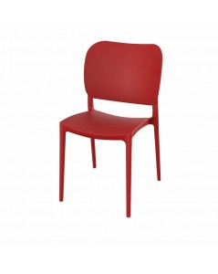 Sedia in polipropilene colore rosso design elegante Orbita