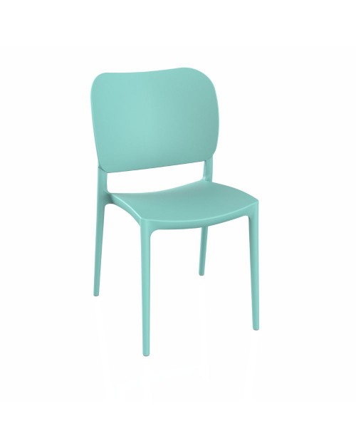 Sedia in polipropilene colore verde tiffany design elegante Orbita