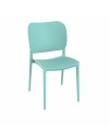 Sedia in polipropilene colore verde tiffany design elegante Orbita