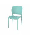 Sedia in polipropilene colore verde tiffany design elegante Orbita