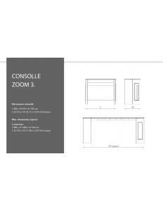 Consolle allungabile Zoom3 colore cemento 90x47x76H