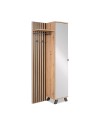 Mobile ingresso con frontale cannettato e anta a tutto specchio Medan42A colore quercia antracite 80x37x190H