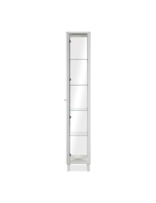 Vetrina colore bianco con anta e 4 ripiani Albi52A 33x33x189H