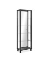 Vetrina colore nero con 2 ante e 4 ripiani Albi52B 62x33x189H