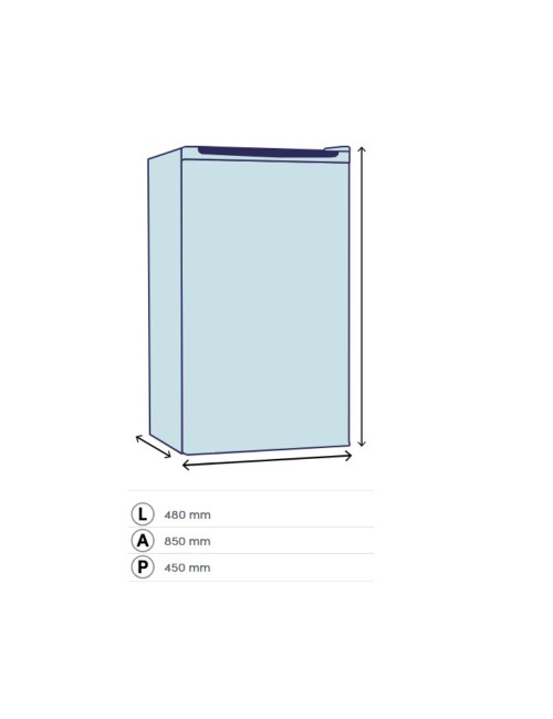 Congelatore verticale 3 cassetti DCV08SM3WE0 60 lt classe E bianco Daya