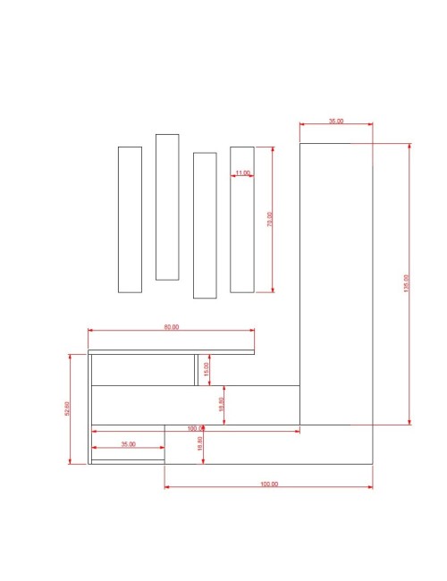 Mobile Ingresso con Specchio Ramda Colore Tortora Noce Prezzo