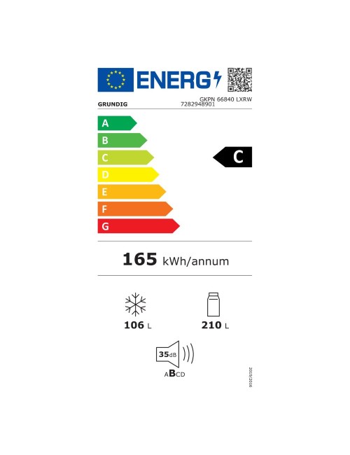 Grundig frigorifero combinato libera installazione Total NO FROST 324 litri Dark Inox GKPN66840LXRW