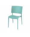 Sedia in polipropilene colore verde tiffany design geometrico Sharp