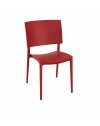 Sedia in polipropilene colore rosso design geometrico Sharp