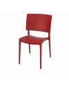 Sedia in polipropilene colore rosso design geometrico Sharp