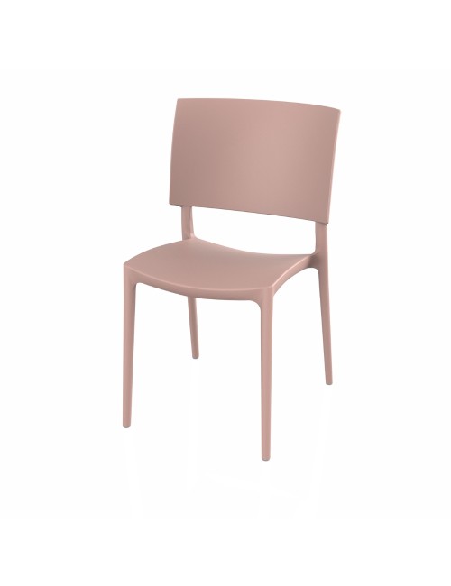 Sedia in polipropilene colore rosa antico design geometrico Sharp