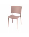 Sedia in polipropilene colore rosa antico design geometrico Sharp