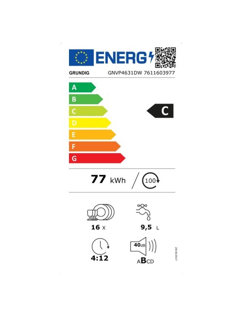 Grundig Lavastoviglie incasso scomparsa totale 16 coperti GNVP4631DW classe C Grundig