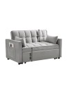 Divano 2 posti con letto estraibile grigio 135x93x78H Eiri