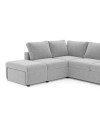 Divano Letto Angolare reversibile Jozzis grigio con funzione letto e bracciolo contenitore 257x188x94H