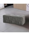 Pouf rettangolare colore grigio effetto intrecciato Den 104x39x39H