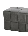 Pouf rettangolare colore grigio effetto intrecciato Den 104x39x39H