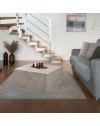 Tavolino quadrato da salotto effetto marmo beige Lola 80x80x40H