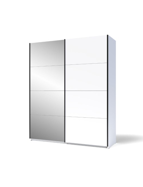 Armadio 2 ante scorrevoli bianco con specchio Zegna 170x59.2x205H