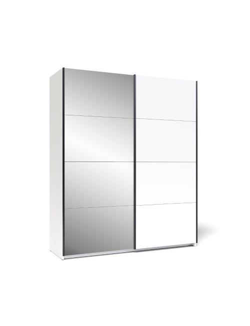 Armadio 2 ante scorrevoli bianco con specchio Zegna 170x59.2x205H