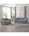 Divano 2 posti contenitore con funzione letto grigio Larissa 175x82x92H