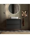 Mobile bagno 2 cassetti Adam79 colore nero frassinato 79x43x78H