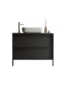 Mobile bagno 2 cassetti Adam79 colore nero frassinato 79x43x78H