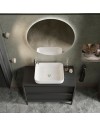 Mobile bagno 2 cassetti Adam105 colore nero frassinato 105x43x78H