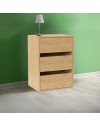 Cassettiera 3 cassetti colore rovere Smart ST2 50.8x39.6x71.3H