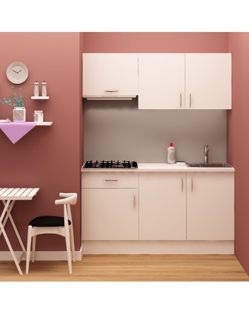 Cucina 160 cm Isernia con elettrodomestici colore bianco