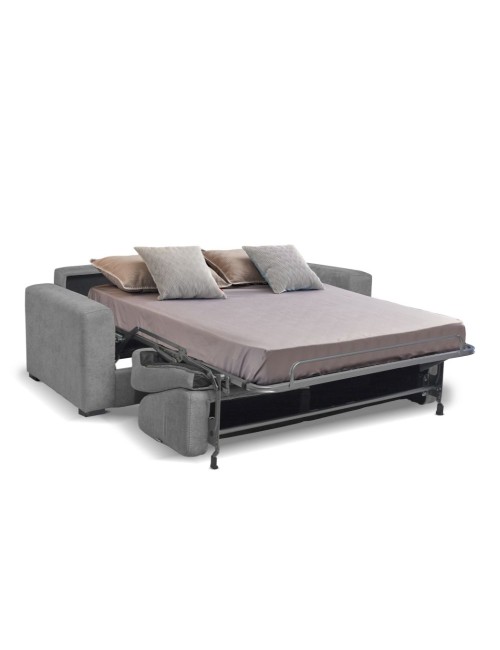 Divano letto 3 posti Kriog tessuto Barrel90 grigio 197x96x90h