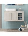 Mobile bagno sospeso colore pino bianco Basic92 92x47x47H