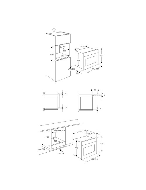 Forno microonde da incasso Bertazzoni F457MODMWTN 38 litri nero