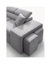 Divano letto angolare reversibile NewBelen grigio pouf contenitore 280x230x77H