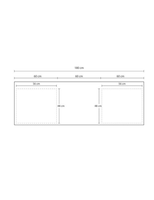 Top cucina forato reversibile colore bianco 180x60x4H