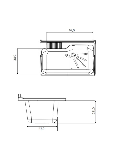 Mobile Lavatoio bianco Garden 80x50X85 PVC