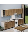 Pensile cucina con anta 30x32x72H colore noce naturale