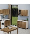 Pensile cucina con anta 30x32x72H colore noce naturale