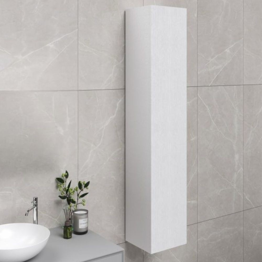 Colonna pensile bagno colore bianco 30x32x180 con anta: eleganza e funzionalità per ogni ambiente