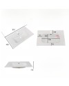 Mobile bagno sospeso Soho colore bianco opaco con cassetti effetto cannettato 80x45x50H