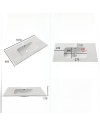 Mobile bagno sospeso Soho colore bianco opaco con cassetti effetto cannettato 100x45x50H