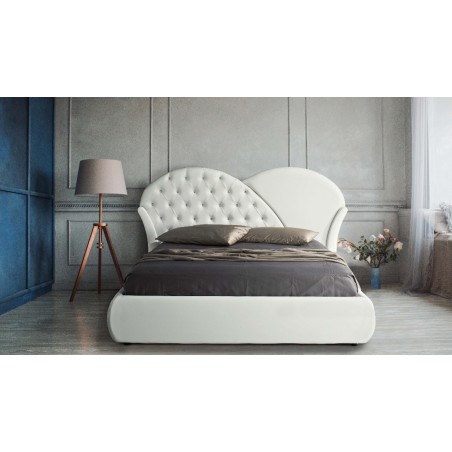 Letto con contenitore Marubi bianco