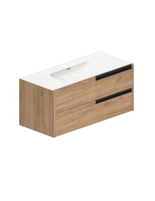 Mobile bagno sospeso Modular colore rovere miele con cassetti 100x45x50H